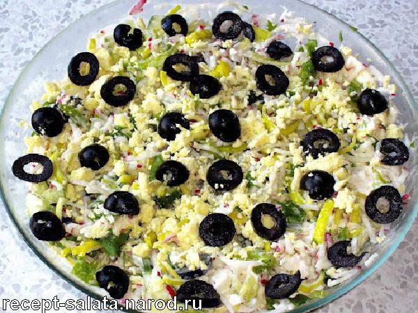 Салат с маслинами рецепт с Салат с маслинами рецепт с